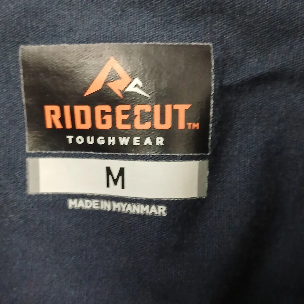 Ridgecut Toughwear Heavy Flannel Shirt Mens Medium Blue Plaid - Picture 3 of 5